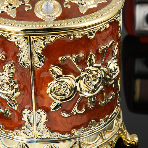 Elegante geëmailleerde plastic tissuedoos met-Donkerbruin 2