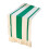 Sturdy Polyester Table Runner Retro-row beard Green on Green 1