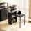 Homcom HOMCOM Foldable Computer Desk, Home Office Desk for Small Spaces, Black 1