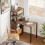 Homcom HOMCOM Foldable Computer Desk, Office Desk for Small Spaces, Rustic Brown 8