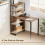Homcom HOMCOM Foldable Computer Desk, Office Desk for Small Spaces, Rustic Brown 5