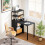 Homcom HOMCOM Foldable Computer Desk, Home Office Desk for Small Spaces, Black 8