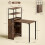 Homcom HOMCOM Foldable Computer Desk, Office Desk for Small Spaces, Rustic Brown 3