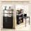 Homcom HOMCOM Foldable Computer Desk, Home Office Desk for Small Spaces, Black 4