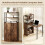Homcom HOMCOM Foldable Computer Desk, Office Desk for Small Spaces, Rustic Brown 4