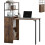 Homcom HOMCOM Foldable Computer Desk, Office Desk for Small Spaces, Rustic Brown 2