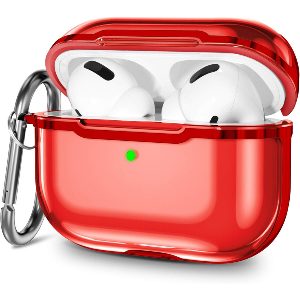 Transparent Airpods Pro 3Rd Generation Case, Tpu Shockproof Layer With Pc Outer Shell, Secure Lock Clip And Two Carabiner Clips For Easy Carry, Clear 9416038867545