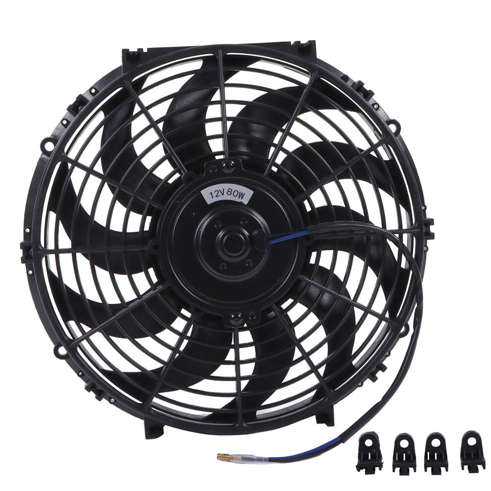 Push Pull Electric Radiator Fan Slim Profile Reversible Motor Universal Fitment Enhanced Cooling Performance Heat Resistant Corrosion Resistant For 9190834842837