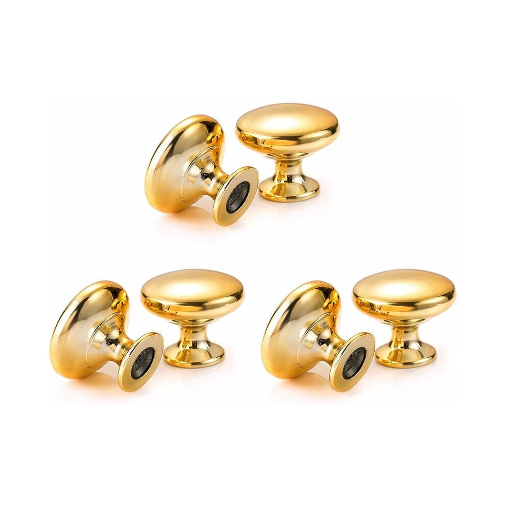 Mushroom Cabinet Knob, Polished Brass Finish Ideal For Cabinet Types, Included Installation Hardware Zinc Alloy Cabinet Knob Single Hole Center, 9128293318471