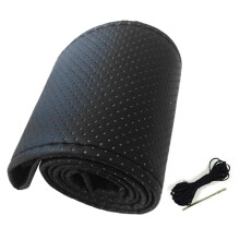 Coprivolante traspirante in microfibra, antiscivolo, vestibilità universale, cucito a mano, resistente all'usura, adatto a volanti con diametro fino