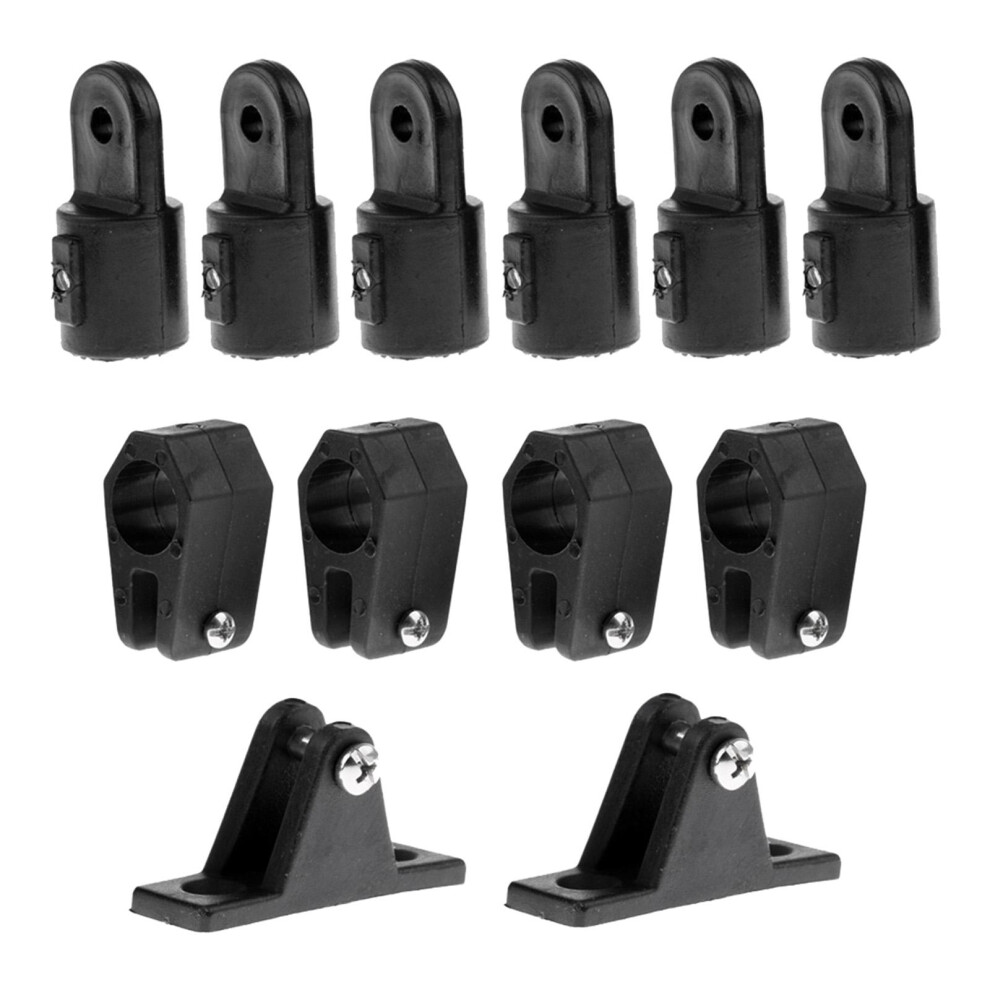 12 Pieces Set 22Mm Boat Bimini Top Nylon Fittings - Eye End+Jaw Slide+ 755681583808