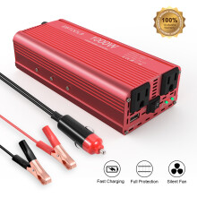 Gemodificeerde sinusomvormer 1000W DC naar AC-converter met dubbele AC-uitgangen, snelladen via USB Power Delivery, meervoudige beveiliging en