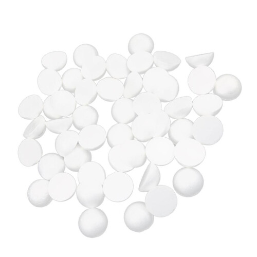50pcs 5cm White Modelling Craft Polystyrene Foam Balls Hemispheres