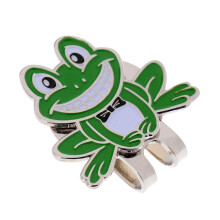Funny Frog Pattern Alloy Golf Ball Marker with Magnetic Hat Clip Golfe