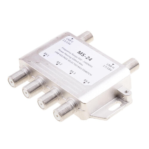 2x4 Way LNB Voltage Selected Multiswitch Satellite Multi Switch 2 In 4 1
