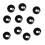 10 Pieces Black Plastic Elastic Shock Cord Rope Toggle Ball End Lock S 2