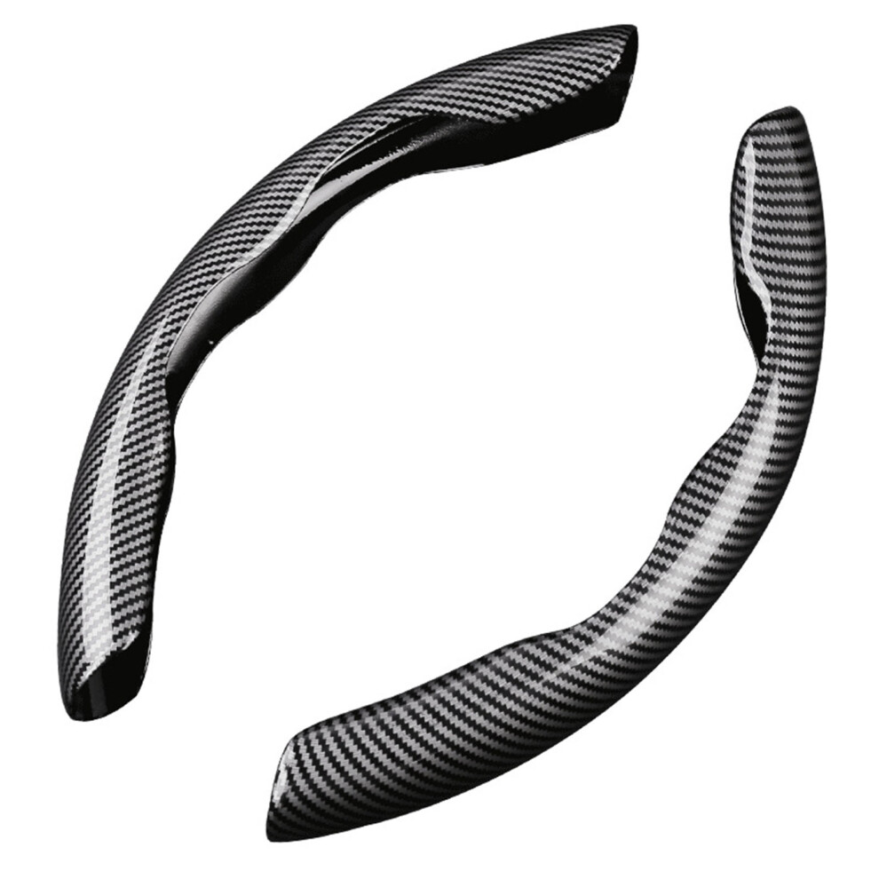 Carbon Fiber Texture Steering Wheel Cover, Universal Fit Non Slip Surface Heat Resistant Driving, Improved Grip Easy-Install Comfortable Grip Abs 9190834051789