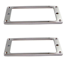 2 Pieces Metal Electric Guitar Pickup Flat Base Mounting Inside Frame