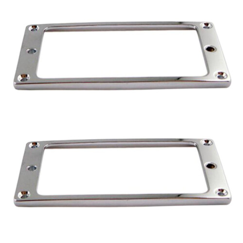 2 Pieces Metal Electric Guitar Pickup Flat Base Mounting Inside Frame