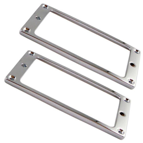 2 Pieces Metal Electric Guitar Pickup Flat Base Mounting Inside Frame 2