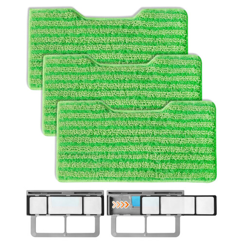 Quick Release Mop Pad for Hard Floor 6 Pack Dirt-Sky Blue 2