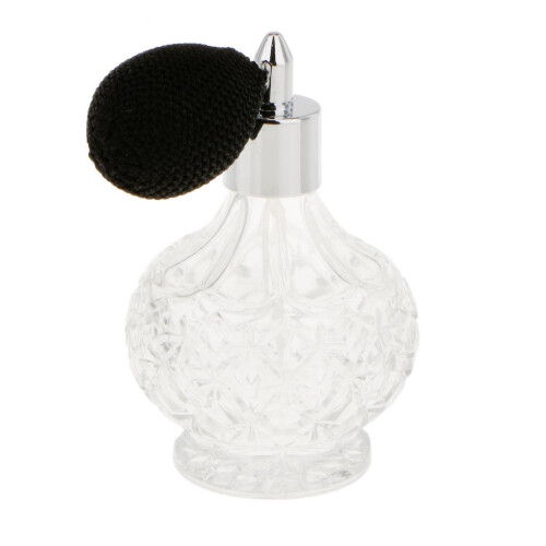 80ML Fashion Short Spray Atomizer Refillable Vintage Glass Perfume Bot 1