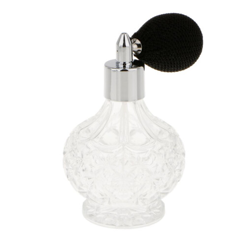 80ML Fashion Short Spray Atomizer Refillable Vintage Glass Perfume Bot 2