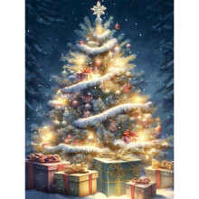 Ensemble d'art en cristal d'arbre de noël, ensemble de-5