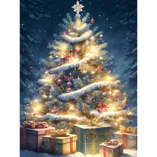 Ensemble d'art en cristal d'arbre de noël, ensemble de-5