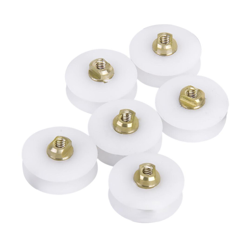 6Pcs Replacement Shower Door Roller Runner Wheel 22.5Mm Diameter 767589199487