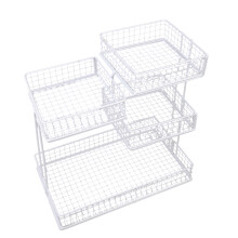 Étagère de bureau polyvalente en métal stockage de 4-Blanc