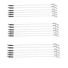 18Pcs 12lb Fishing Hair Rigs Assorted Hand Tied Carp Fishing Barbless