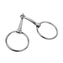 Loose Ring French Link Snaffle Horse Bit Silver Iron Mouthpiece Size 5