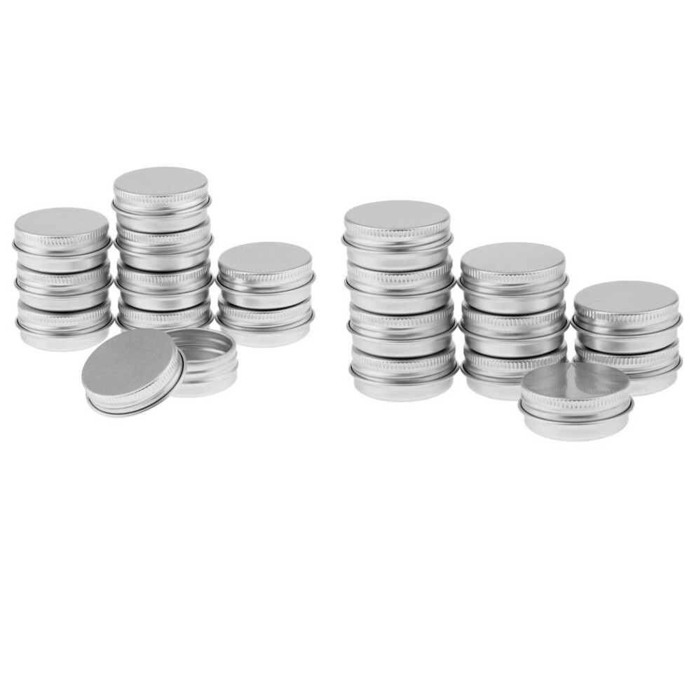 Cream 20Pcs 15Ml Aluminium Lip Balm Tin Pots Cosmetic Jar Bottle Conta