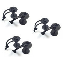 6pcs Black Plastic Bodyboard Surfboard Surf Leash Plugs Attachment w/