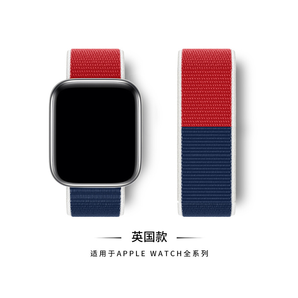 (#92 England, 38/40/41/42Mm) For Apple Watch Nylon Woven Strap Series 8 7 6 5 4 3 2 Se 38/40/41Mm & 42/44/45 Mm 4069369286599