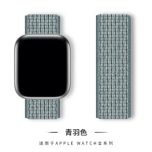 (29# green feather color, 38/40/41/42mm) For Apple Watch Nylon Woven Strap Series 8 7 6 5 4 3 2 SE 42/44/45 mm 38/40/41mm