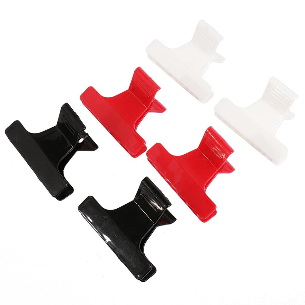 6x Butterfly Hairdresser Clamp Salon Hair Color Perm Section Clips Gri