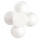 5 Pieces Half Round Solid Polystyrene Foam Balls for Christmas Craft 1 3