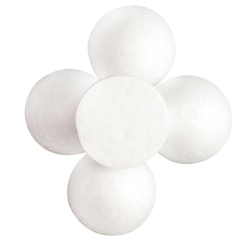 5 Pieces Half Round Solid Polystyrene Foam Balls for Christmas Craft 1 2
