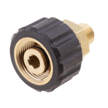 Male 1/4 to Female M22x1.5 Socket 14mm Hole Brass Pressure Washer Fitt