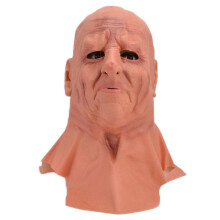 Oude man latex masker Halloweenkostuum Realistische huidtextuur latex gezichtsmasker Eng masker voor volwassenen Ademend comfortabel
