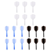 18 Pieces Transparent 2BA Thread Dart Shafts and Dart Flights 3 Mix C