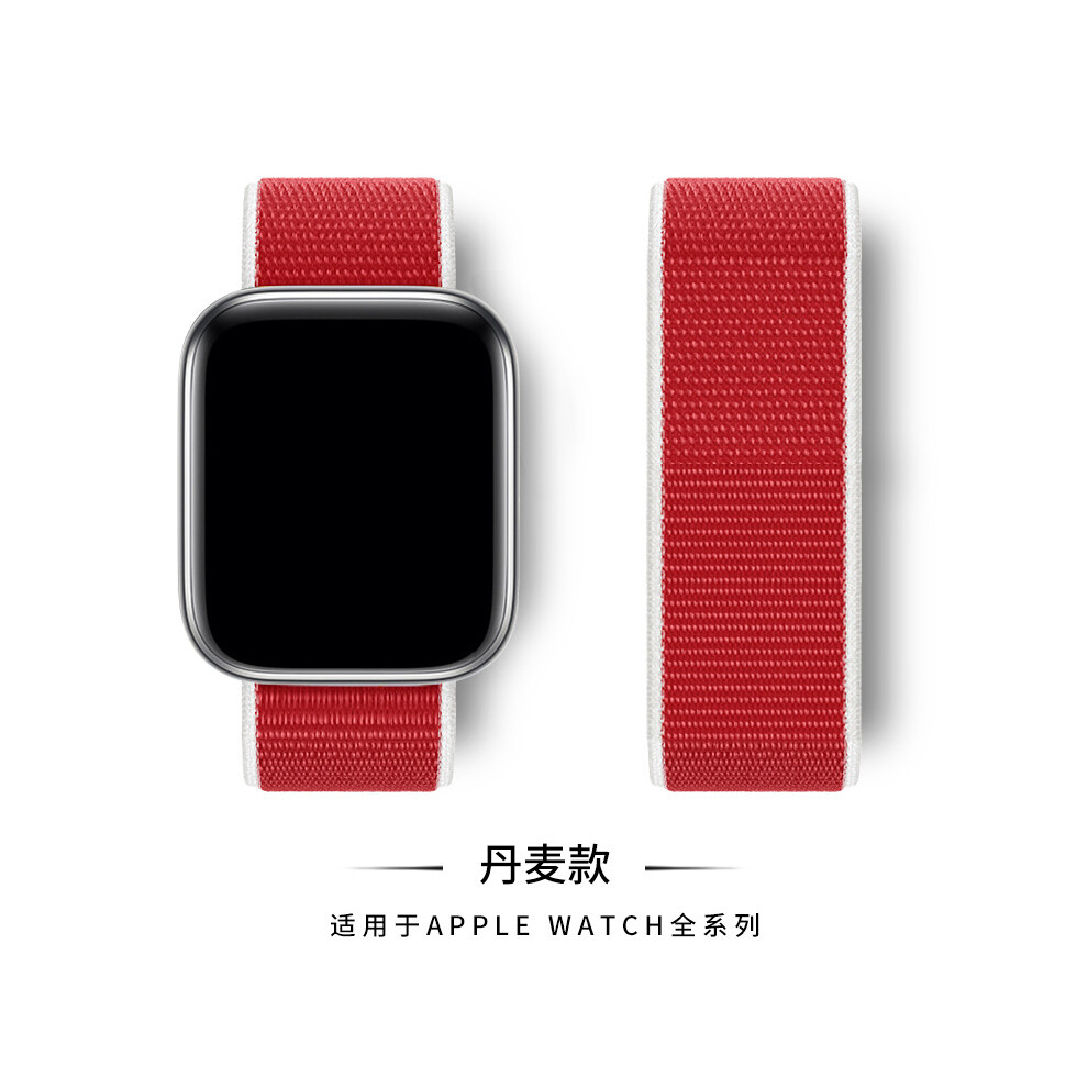 (91# Denmark, 38/40/41/42Mm) For Apple Watch Nylon Woven Strap Series 8 7 6 5 4 3 2 Se 38/40/41Mm & 42/44/45 Mm 4069369289774
