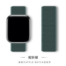(64# pine needle Green, 44/45/46/49mm) For Apple Watch Nylon Woven Strap Series 8 7 6 5 4 3 2 SE 42/44/45 mm 38/40/41mm