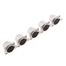 5pcs XLR 3 Pin Female Mic Panel Mount Solder Connector Adapter