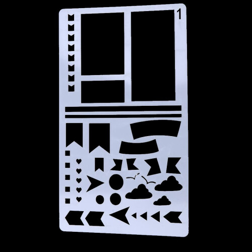 20 Pieces Journal Stencil Plastic DIY Planner Diary Drawing Template S 2