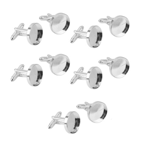 10Pcs 16mm Round Blank Settings Base Pad  Links DIY links 2