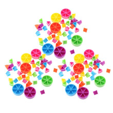 Pack of 126 Pieces Trivial Pursuit Game Pieces Pie Wedges for Math Fra