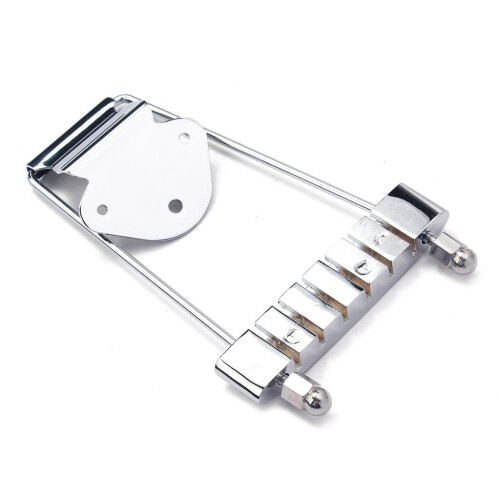 Chrome 6-String Tailpiece Bridge for Les Paul Archtop Electric GuitarG 2
